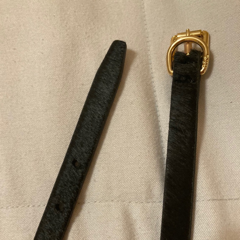 Black Leather and Hair Ralph Lauren Belt